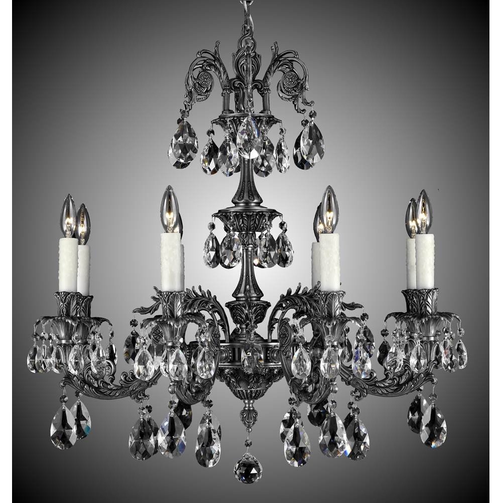 American Brass And Crystal 8 Light Finisterra Chandelier