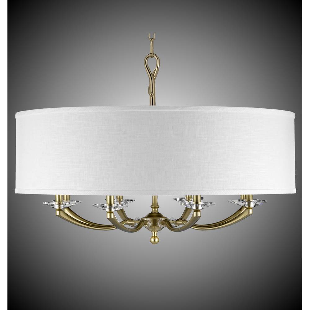 American Brass And Crystal 32 inch Kensington Drum Shade Chandelier