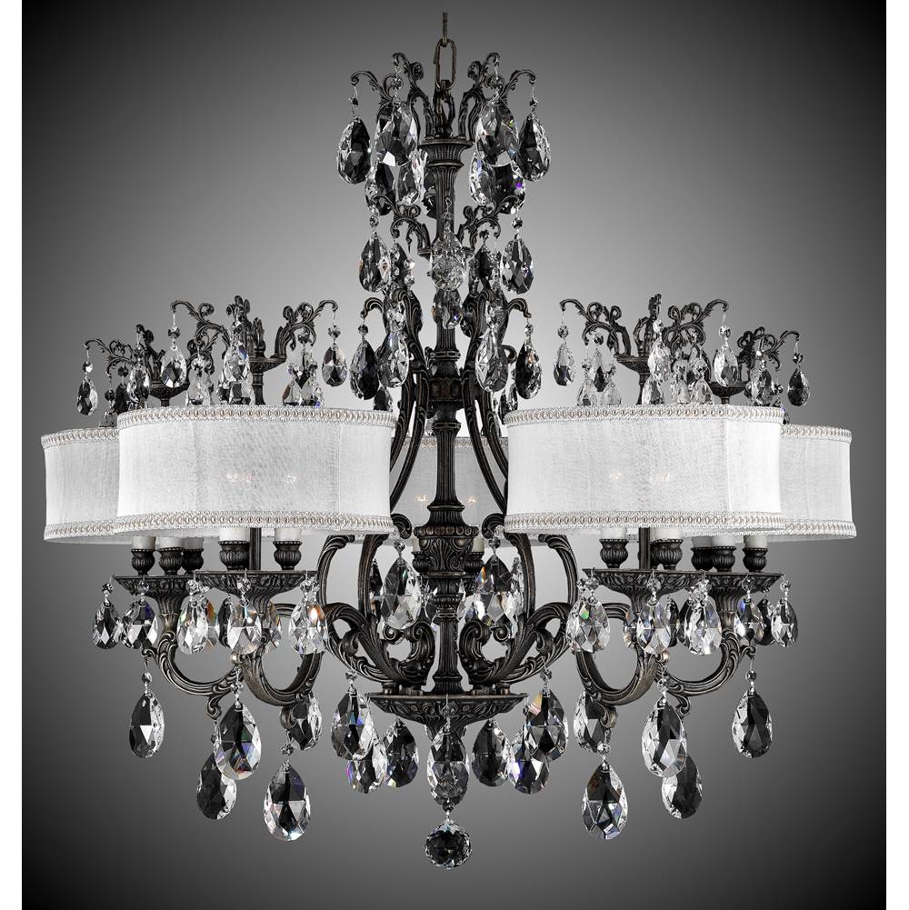 American Brass And Crystal 15 Light Chateau Chandelier
