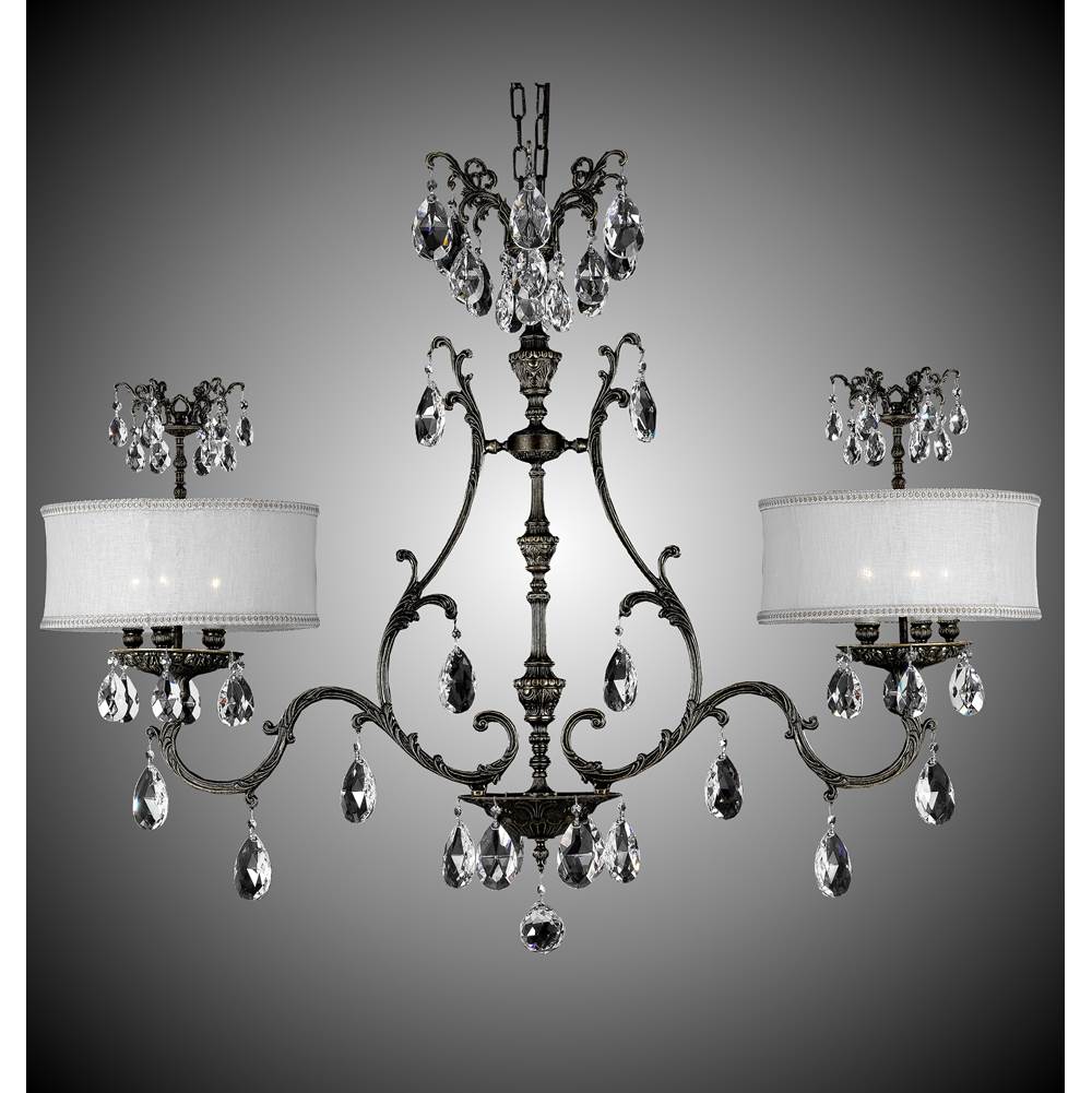 American Brass And Crystal 10 Light Chateau Island Light