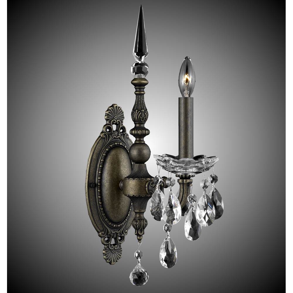 American Brass And Crystal 1 Light Venetian Wall Sconce