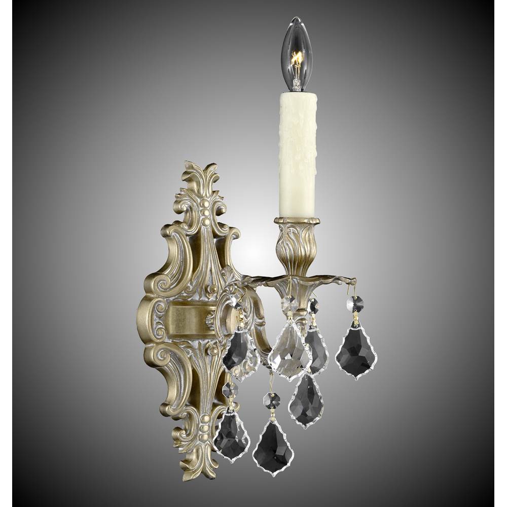 American Brass And Crystal 1 Light Filigree Wall Sconce