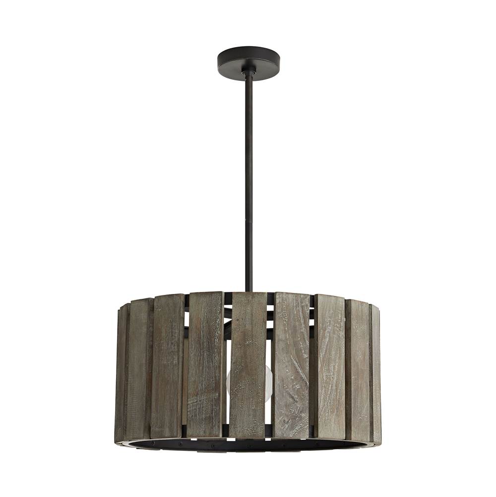 Arteriors Home 1 Light/Gray Washed Wood/Natural Iron