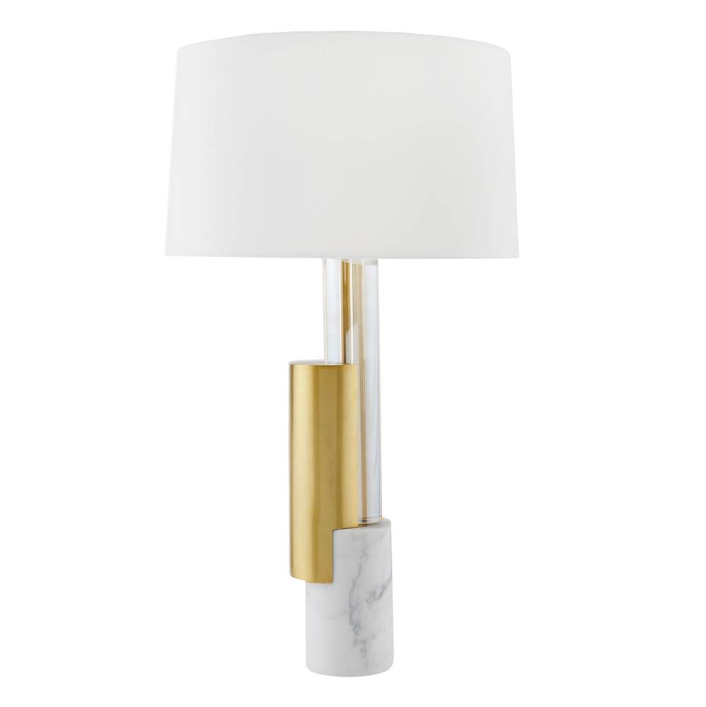 Arteriors Home White Marble/Antique Brass/Champagne Crystal