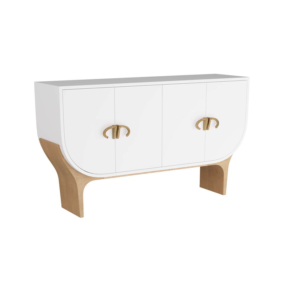 Arteriors Home White Lacquer/Oyster Oak/Antique Brass
