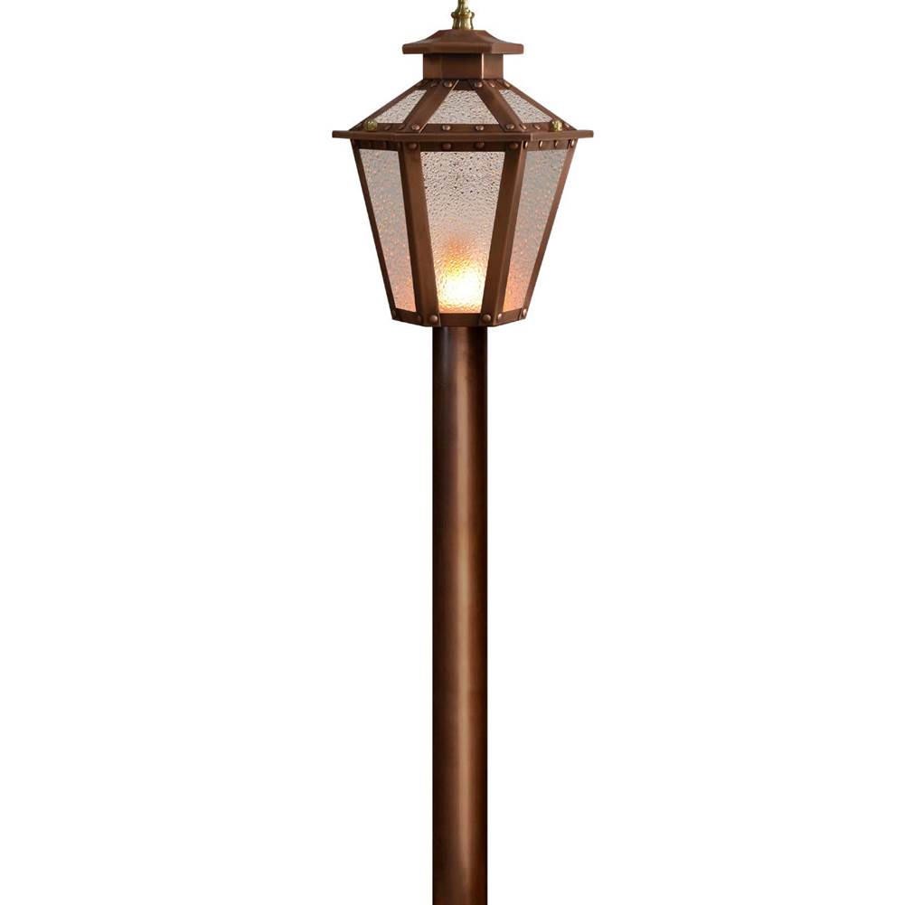 The Coppersmith Bayou Street Path Light 12 Volt in Antique Copper
