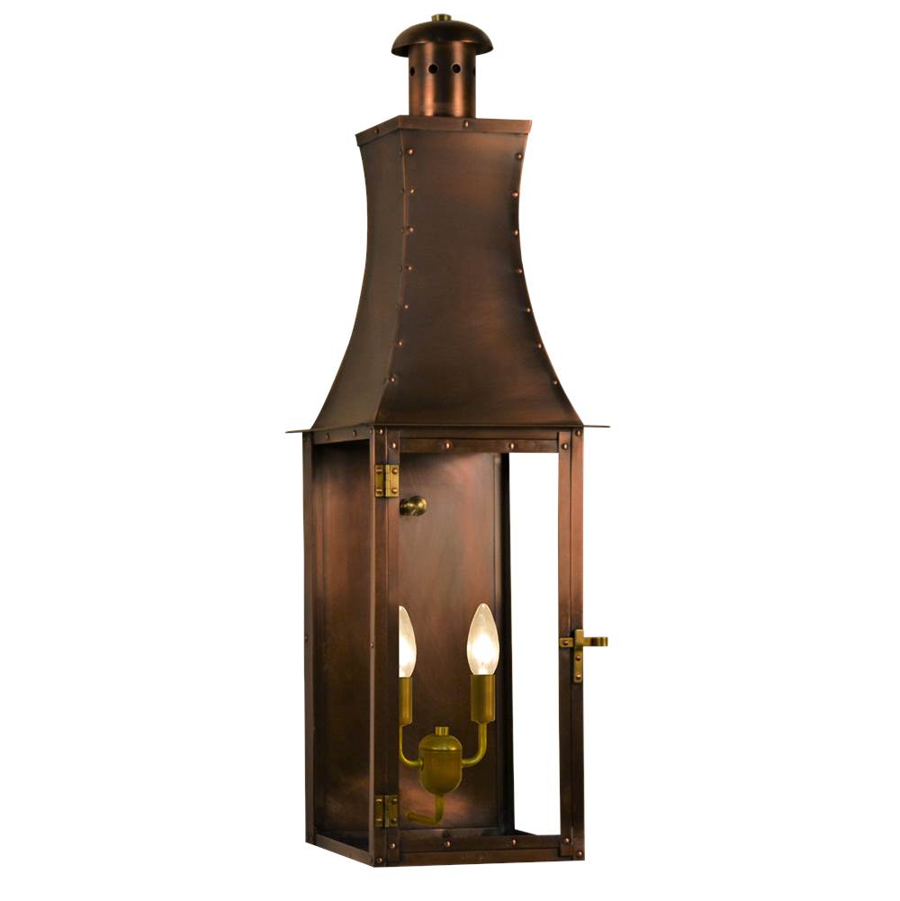 The Coppersmith Churchill 36 Electric Flush Wall Mount in Antique Copper