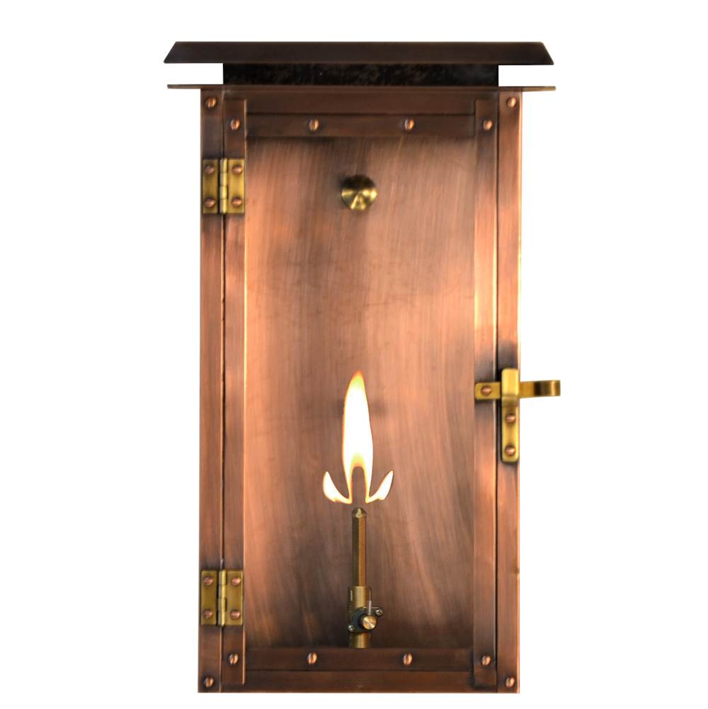 The Coppersmith Hyland 15 Flush Wall Mount Gas in Antique Copper