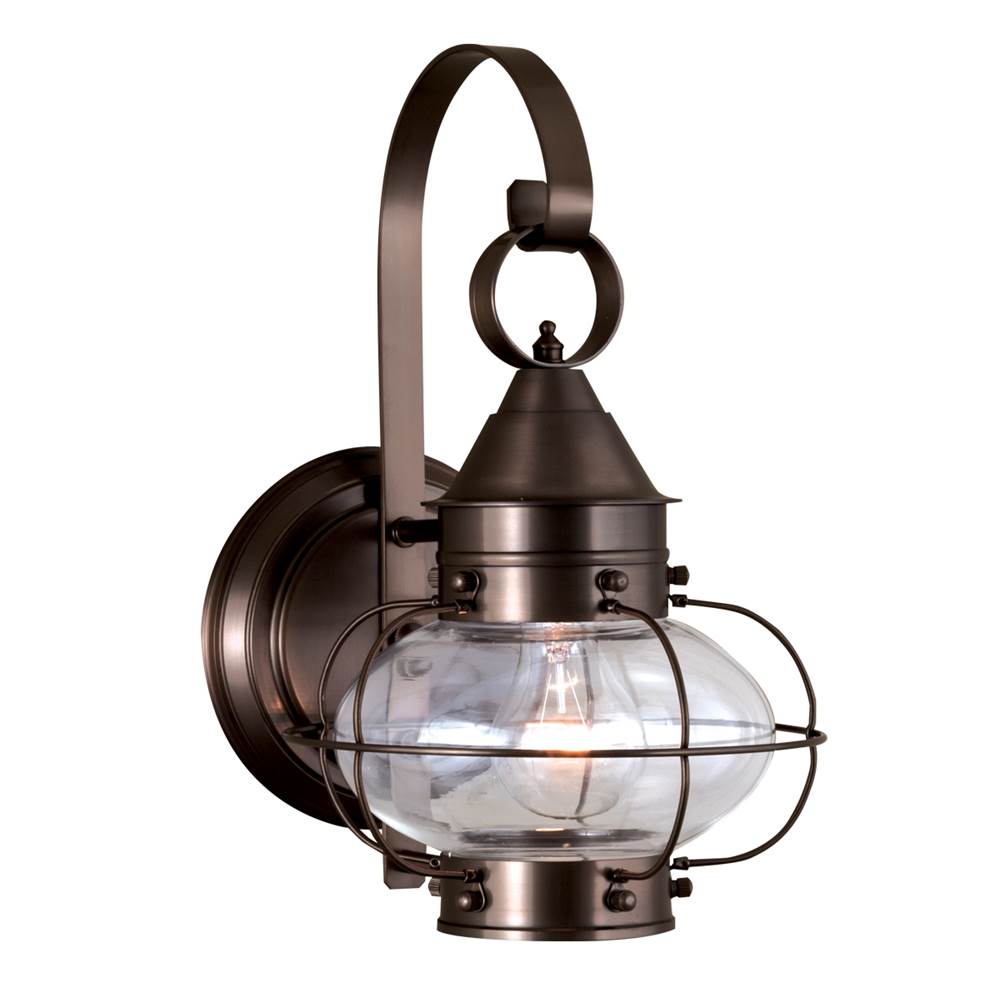 Norwell Cottage Onion Outdoor Wall Light - Bronze with Clear Glass