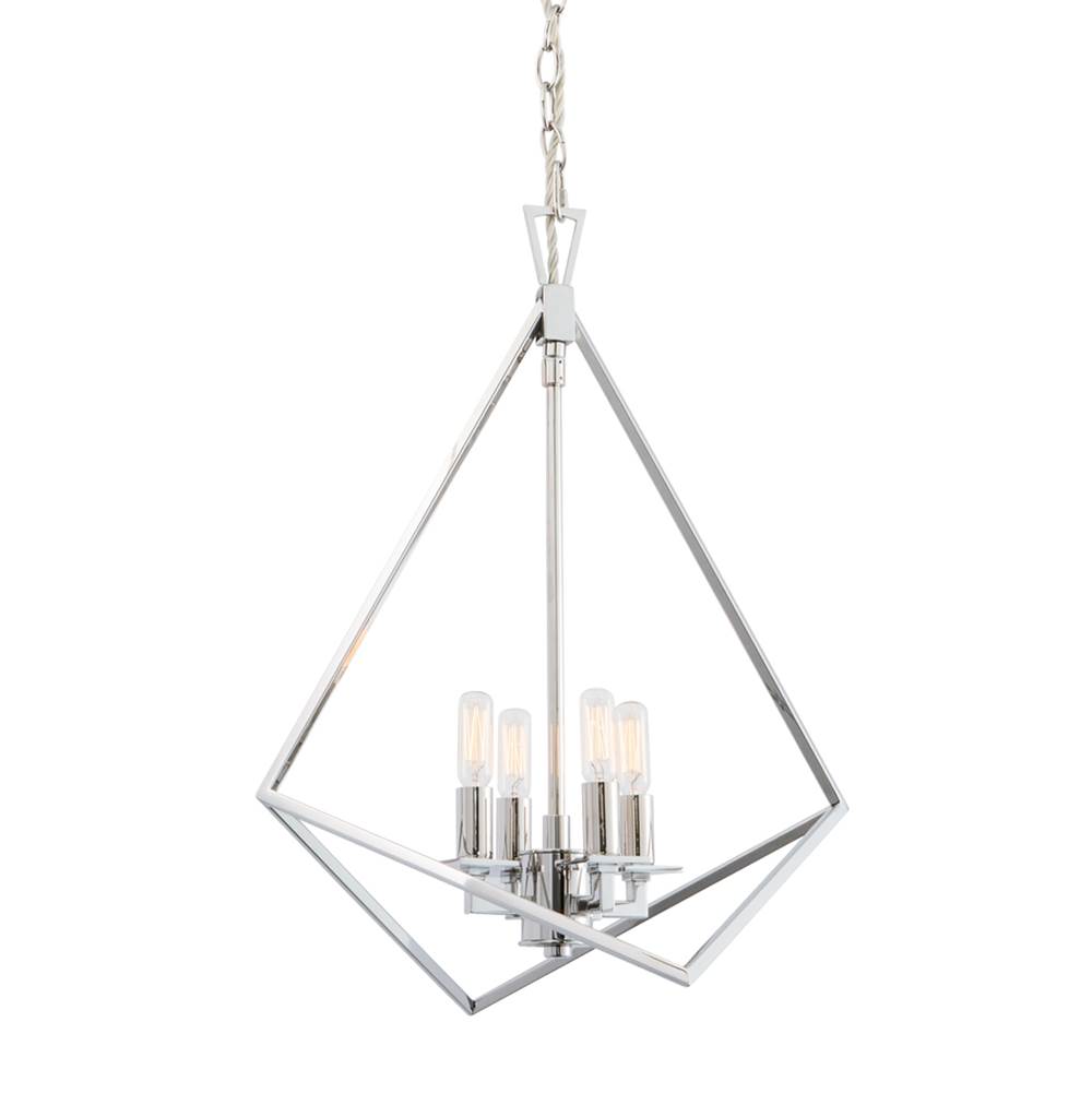 Norwell Trapezoid Cage Chandelier - Polished Nickel