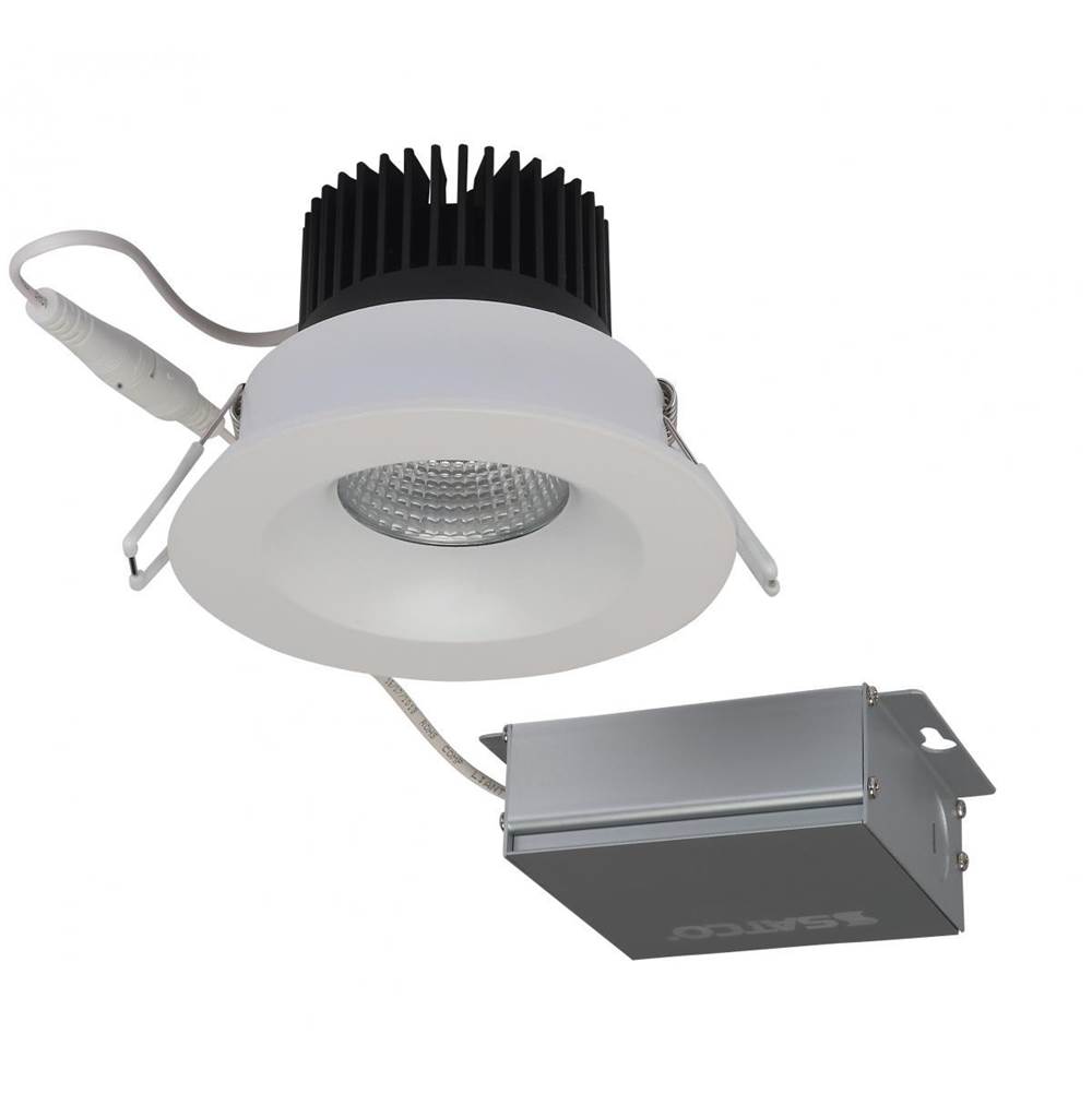 Satco 12 W LED Direct Wire Downlight, 3.5'', 3000K, 120 V, Dimmable, Round, Remote Driver, White
