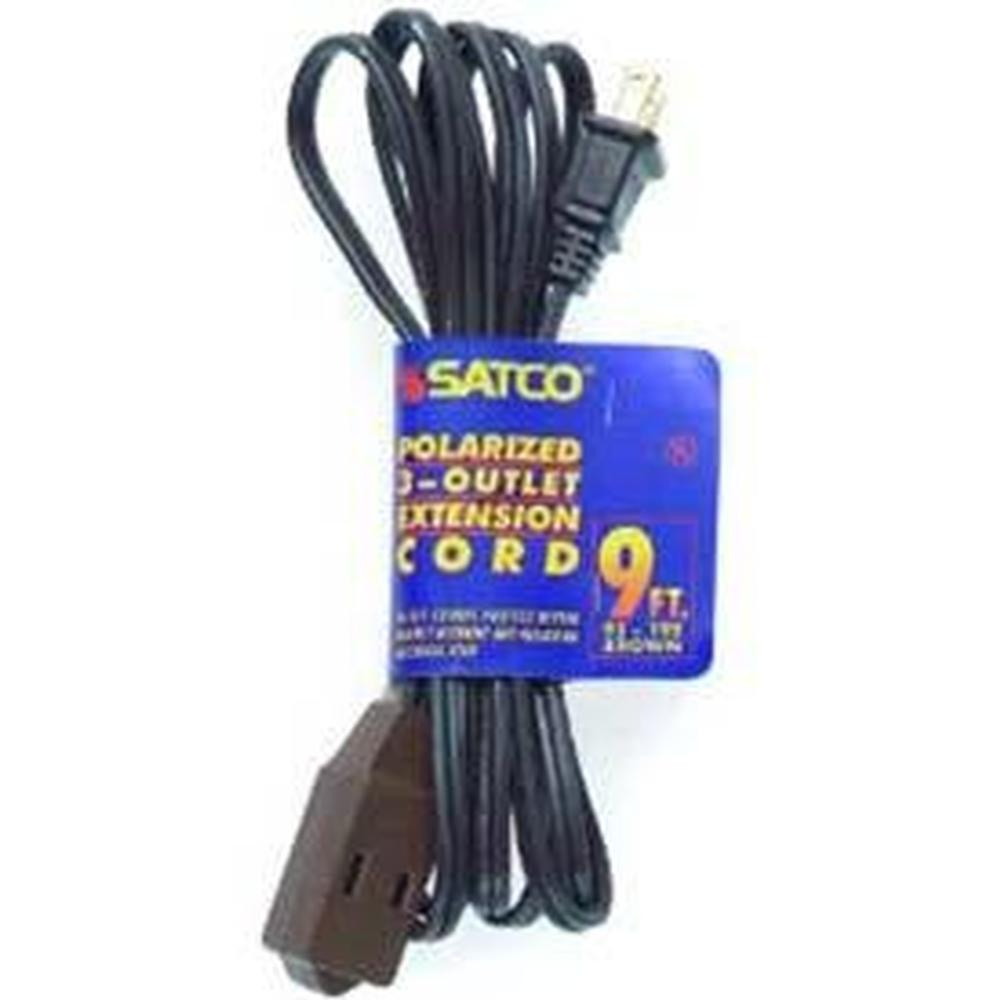 Satco 12 ft Brown Extension Cord 16/2
